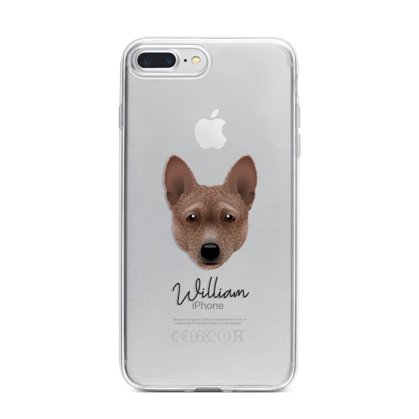 Basenji Personalised iPhone 7 Plus Bumper Case on Silver iPhone