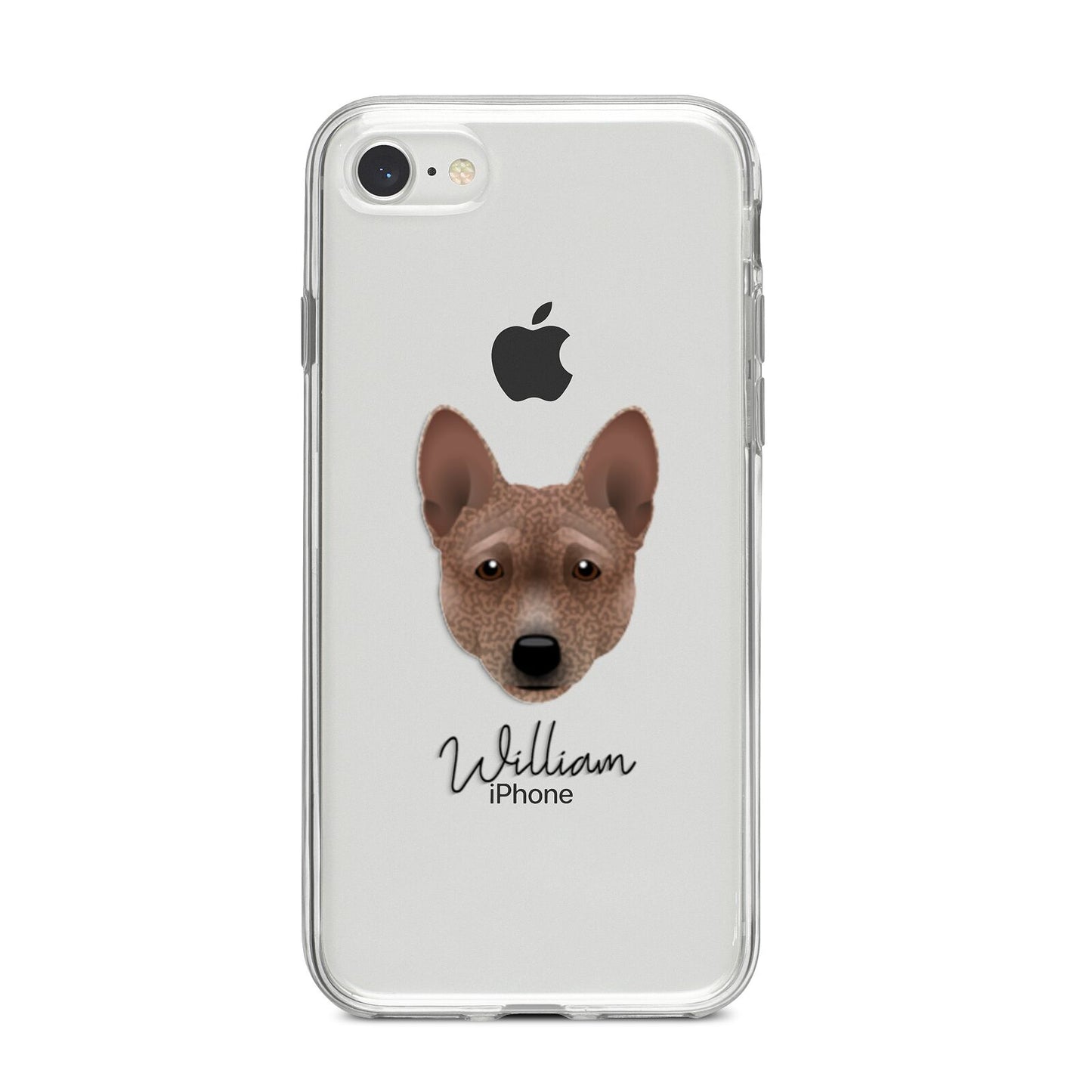 Basenji Personalised iPhone 8 Bumper Case on Silver iPhone