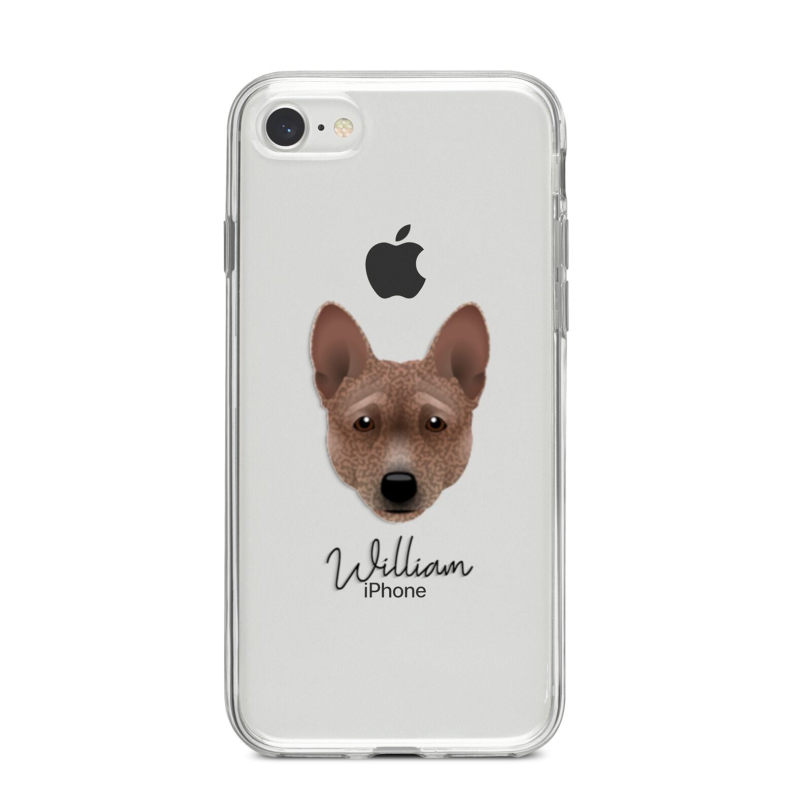 Basenji Personalised iPhone 8 Bumper Case on Silver iPhone