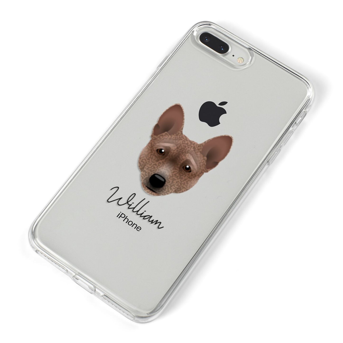 Basenji Personalised iPhone 8 Plus Bumper Case on Silver iPhone Alternative Image