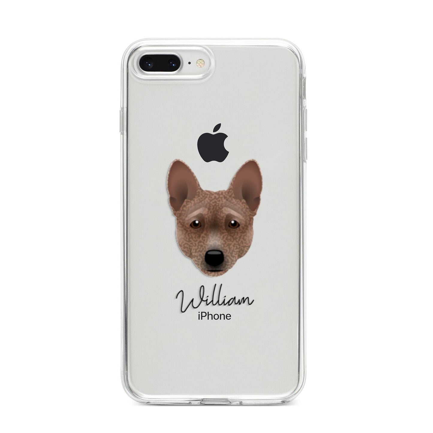 Basenji Personalised iPhone 8 Plus Bumper Case on Silver iPhone