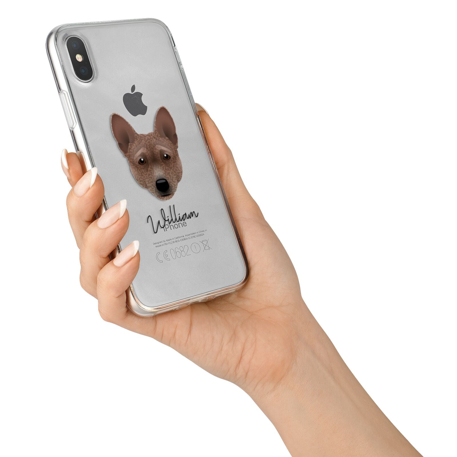 Basenji Personalised iPhone X Bumper Case on Silver iPhone Alternative Image 2