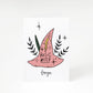 Basic Witch Hat Personalised A5 Greetings Card