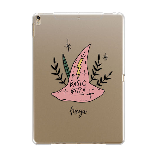 Basic Witch Hat Personalised Apple iPad Gold Case