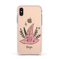 Basic Witch Hat Personalised Apple iPhone Xs Impact Case Pink Edge on Gold Phone