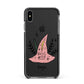 Basic Witch Hat Personalised Apple iPhone Xs Max Impact Case Black Edge on Black Phone