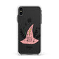 Basic Witch Hat Personalised Apple iPhone Xs Max Impact Case White Edge on Black Phone