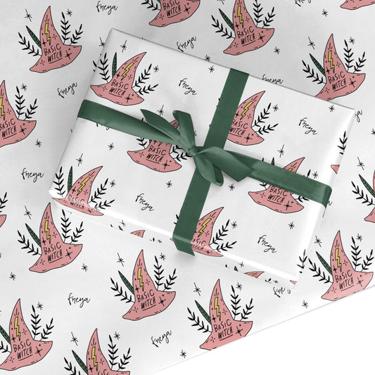 Basic Witch Hat Personalised Custom Wrapping Paper
