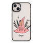 Basic Witch Hat Personalised iPhone 14 Plus Black Impact Case on Silver phone