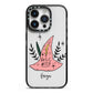 Basic Witch Hat Personalised iPhone 14 Pro Black Impact Case on Silver phone