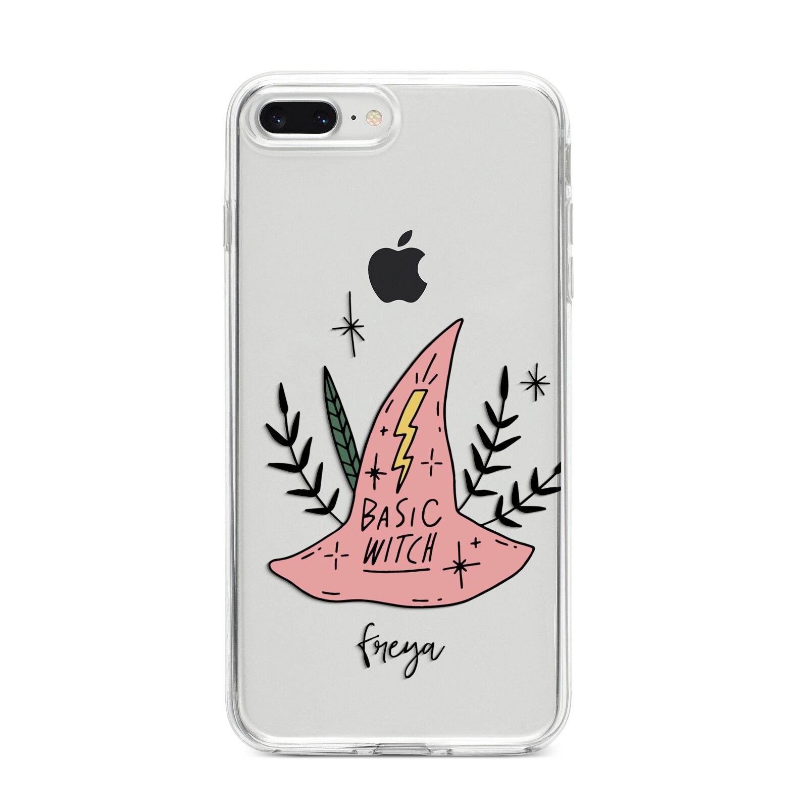 Basic Witch Hat Personalised iPhone 8 Plus Bumper Case on Silver iPhone