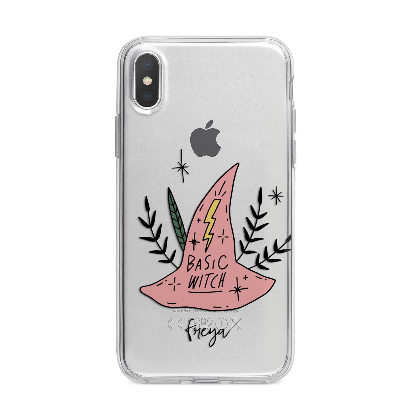 Basic Witch Hat Personalised iPhone X Bumper Case on Silver iPhone Alternative Image 1