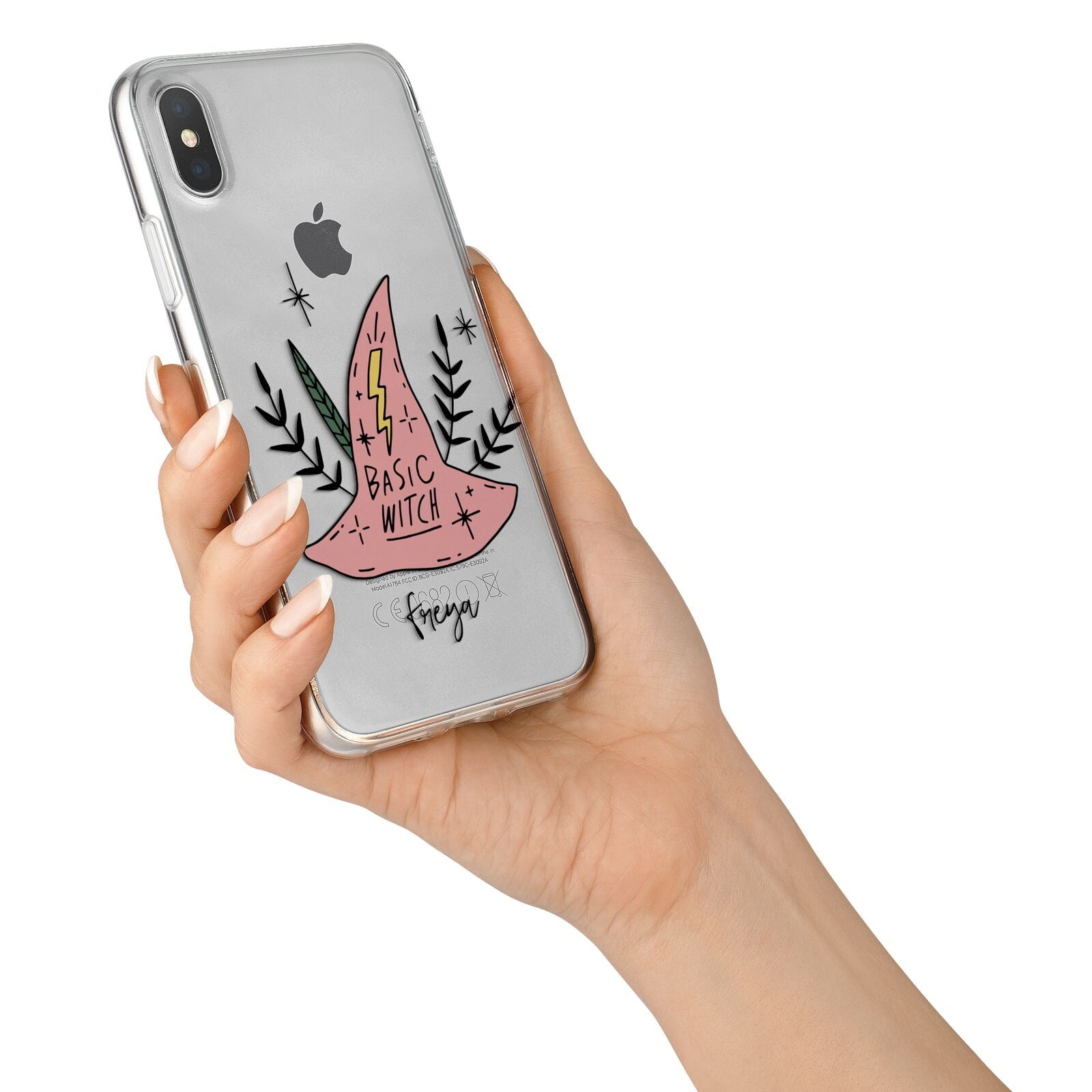 Basic Witch Hat Personalised iPhone X Bumper Case on Silver iPhone Alternative Image 2