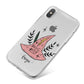 Basic Witch Hat Personalised iPhone X Bumper Case on Silver iPhone