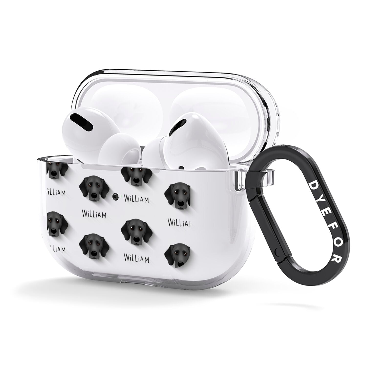 Bassador Icon with Name AirPods Clear Case 3rd Gen Side Image
