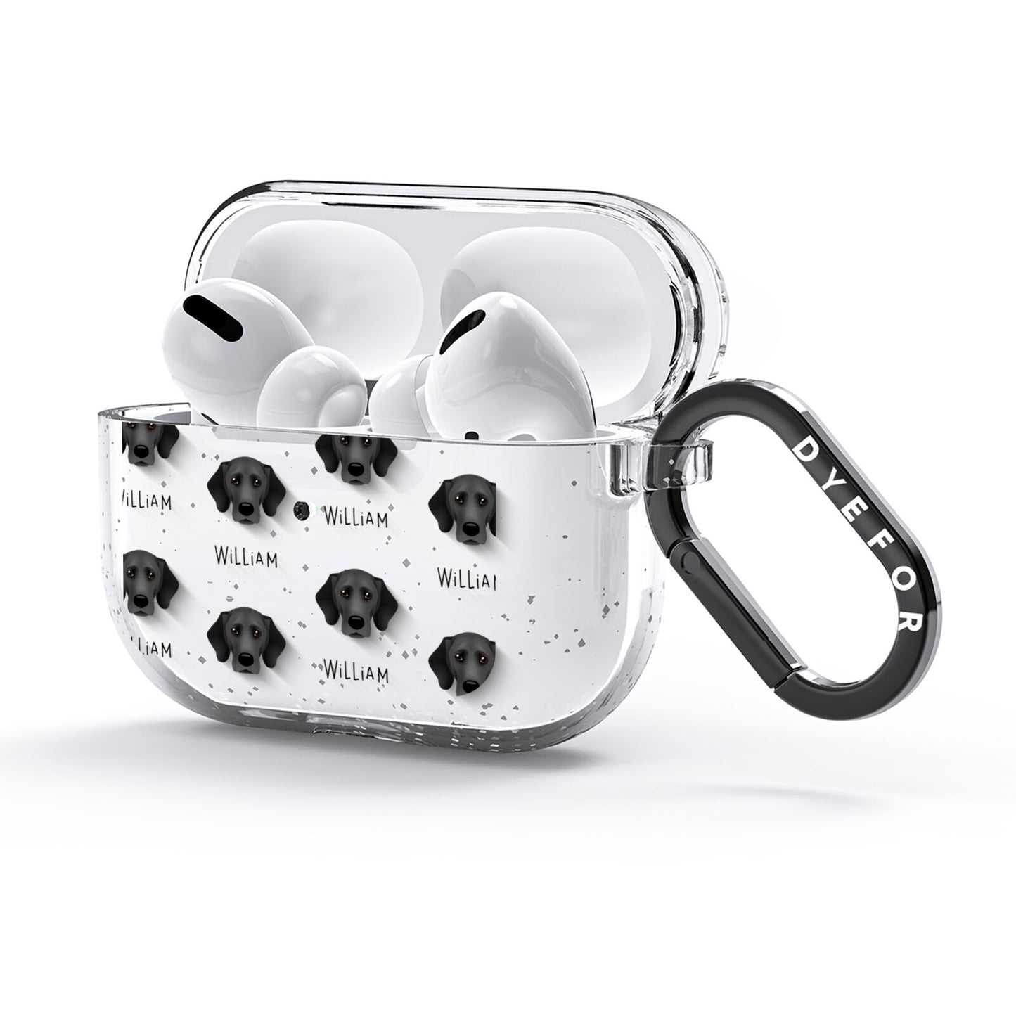 Bassador Icon with Name AirPods Glitter Case 3rd Gen Side Image