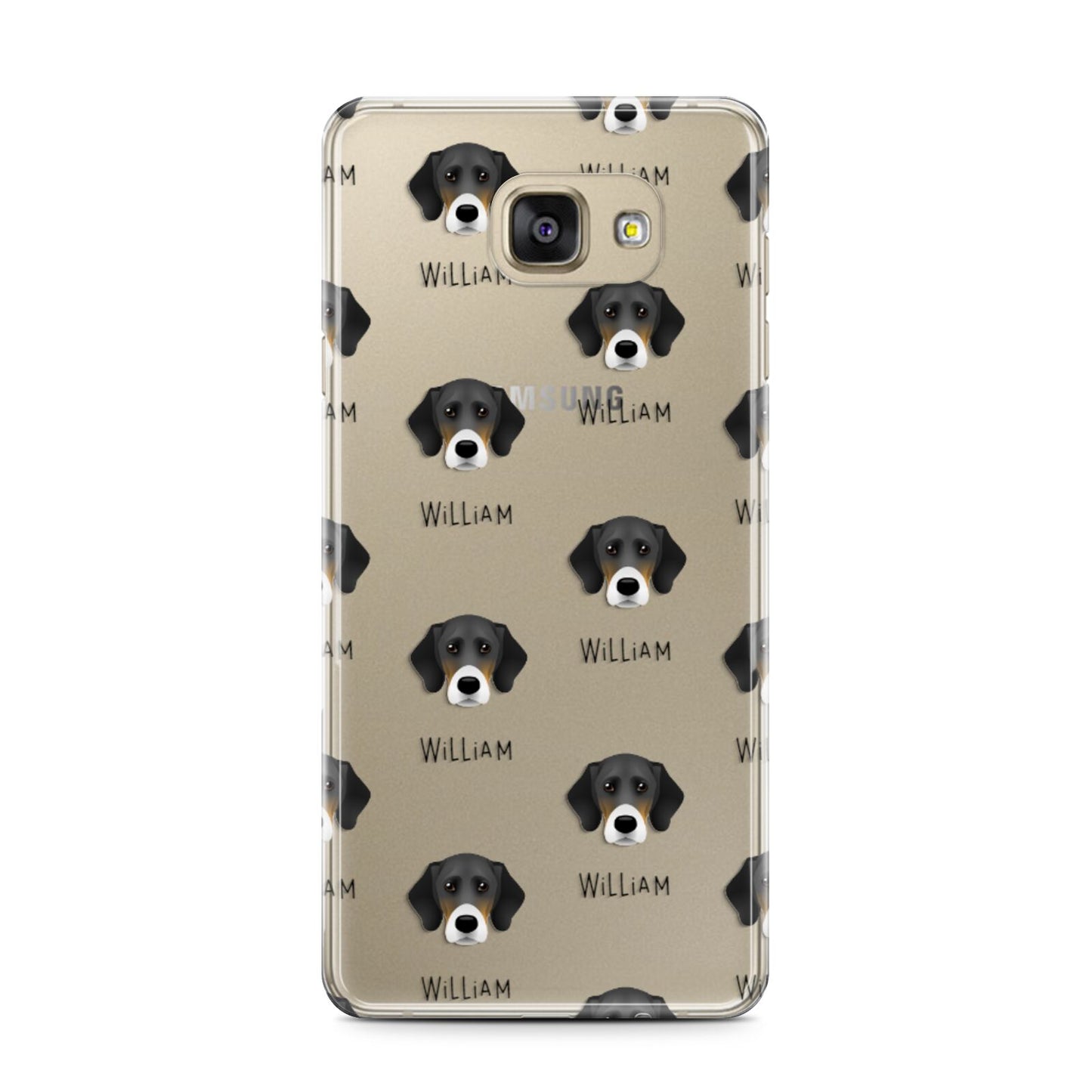Bassador Icon with Name Samsung Galaxy A7 2016 Case on gold phone