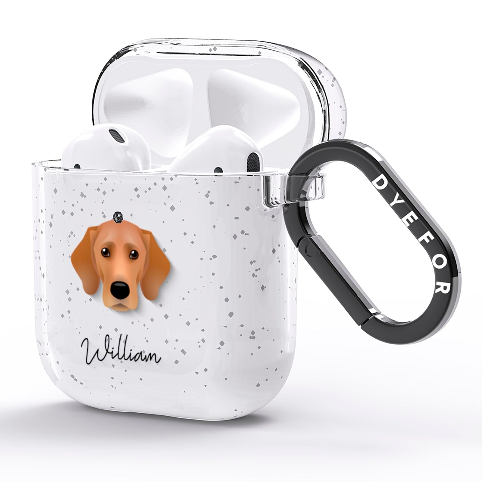 Bassador Personalised AirPods Glitter Case Side Image
