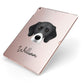 Bassador Personalised Apple iPad Case on Rose Gold iPad Side View