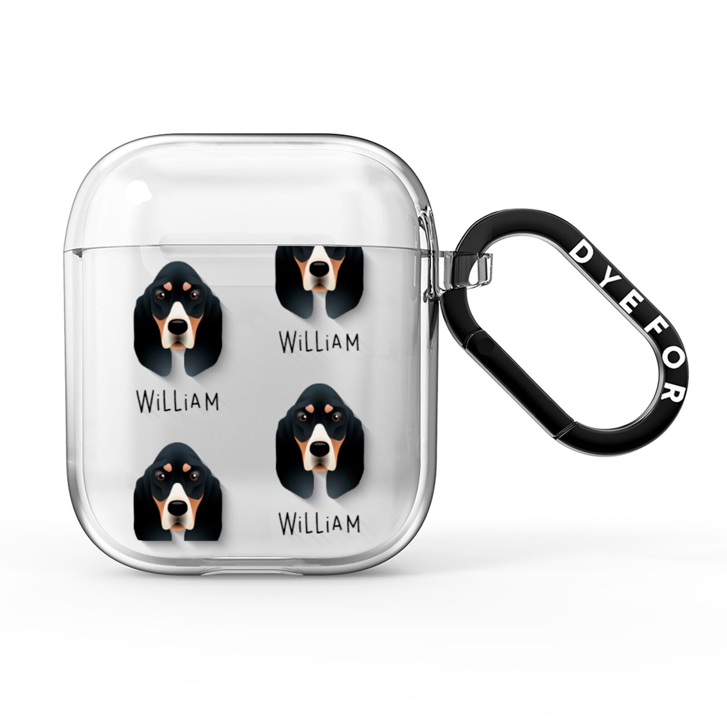 Basset Bleu De Gascogne Icon with Name AirPods Clear Case