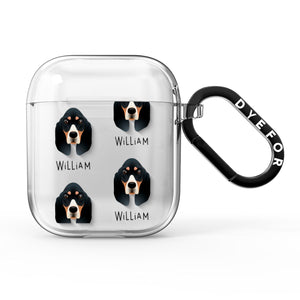 Basset Bleu De Gascogne Icon with Name AirPods Case