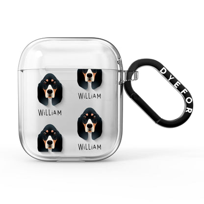 Basset Bleu De Gascogne Icon with Name AirPods Clear Case