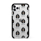 Basset Bleu De Gascogne Icon with Name Apple iPhone 11 Pro Max in Silver with Black Impact Case