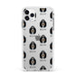 Basset Bleu De Gascogne Icon with Name Apple iPhone 11 Pro Max in Silver with White Impact Case