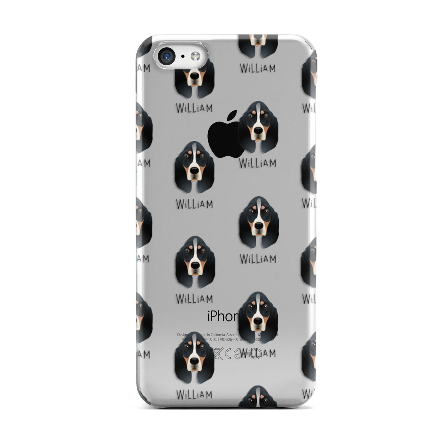 Basset Bleu De Gascogne Icon with Name Apple iPhone 5c Case