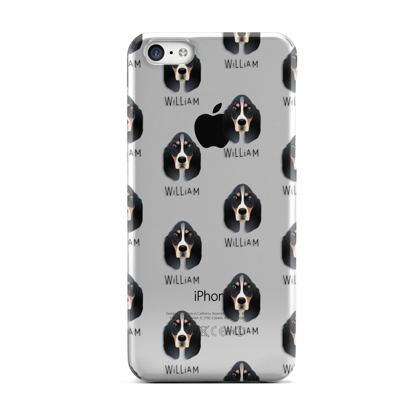 Basset Bleu De Gascogne Icon with Name Apple iPhone 5c Case