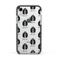 Basset Bleu De Gascogne Icon with Name Apple iPhone XR Impact Case Black Edge on Silver Phone