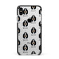 Basset Bleu De Gascogne Icon with Name Apple iPhone Xs Max Impact Case Black Edge on Silver Phone