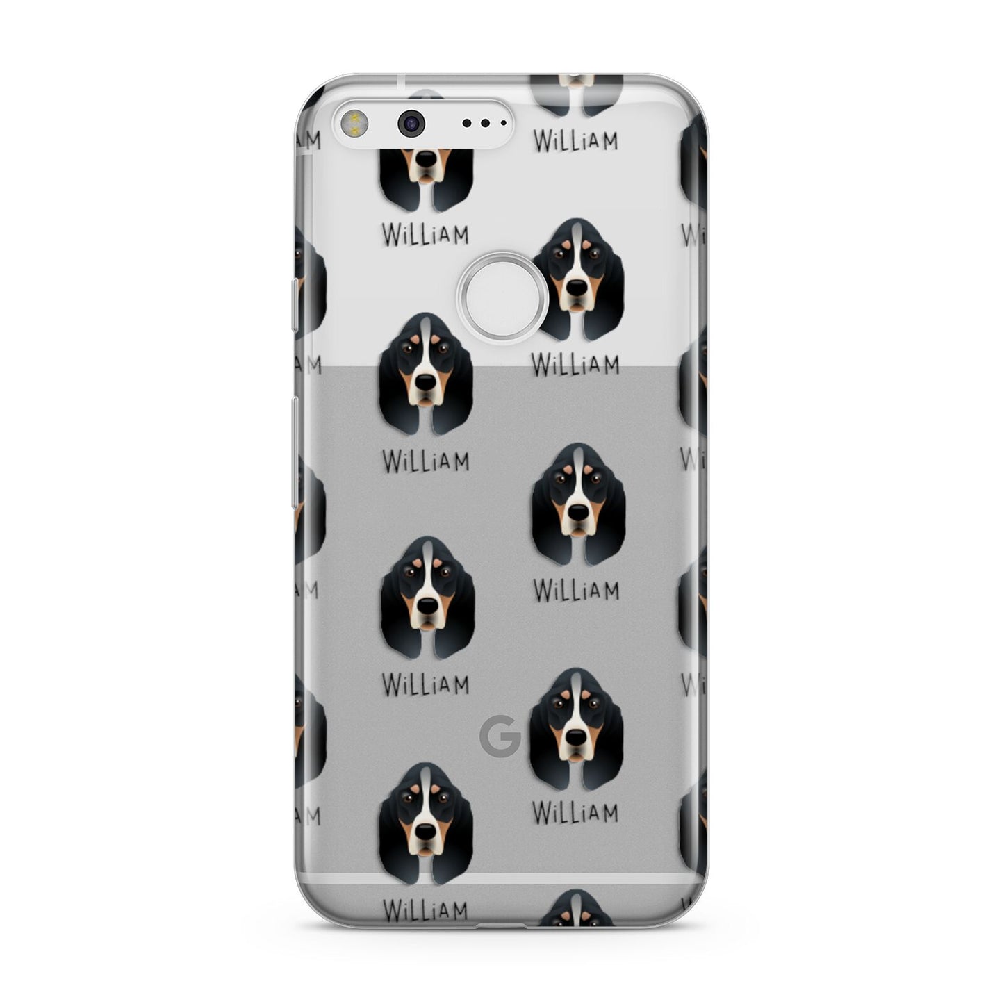 Basset Bleu De Gascogne Icon with Name Google Pixel Case