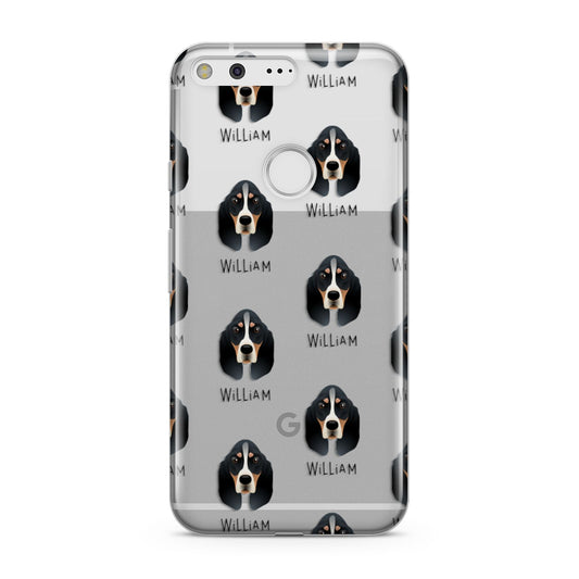 Basset Bleu De Gascogne Icon with Name Google Pixel Case