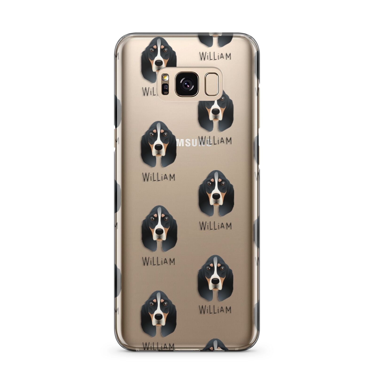 Basset Bleu De Gascogne Icon with Name Samsung Galaxy S8 Plus Case
