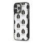 Basset Bleu De Gascogne Icon with Name iPhone 13 Pro Max Black Impact Case Side Angle on Silver phone