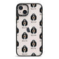 Basset Bleu De Gascogne Icon with Name iPhone 14 Plus Black Impact Case on Silver phone