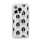 Basset Bleu De Gascogne Icon with Name iPhone 14 Pro Clear Tough Case Silver