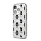Basset Bleu De Gascogne Icon with Name iPhone 14 Pro Glitter Tough Case Silver Angled Image