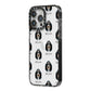 Basset Bleu De Gascogne Icon with Name iPhone 14 Pro Max Black Impact Case Side Angle on Silver phone