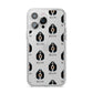 Basset Bleu De Gascogne Icon with Name iPhone 14 Pro Max Clear Tough Case Silver