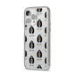 Basset Bleu De Gascogne Icon with Name iPhone 14 Pro Max Glitter Tough Case Silver Angled Image