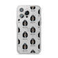 Basset Bleu De Gascogne Icon with Name iPhone 14 Pro Max Glitter Tough Case Silver