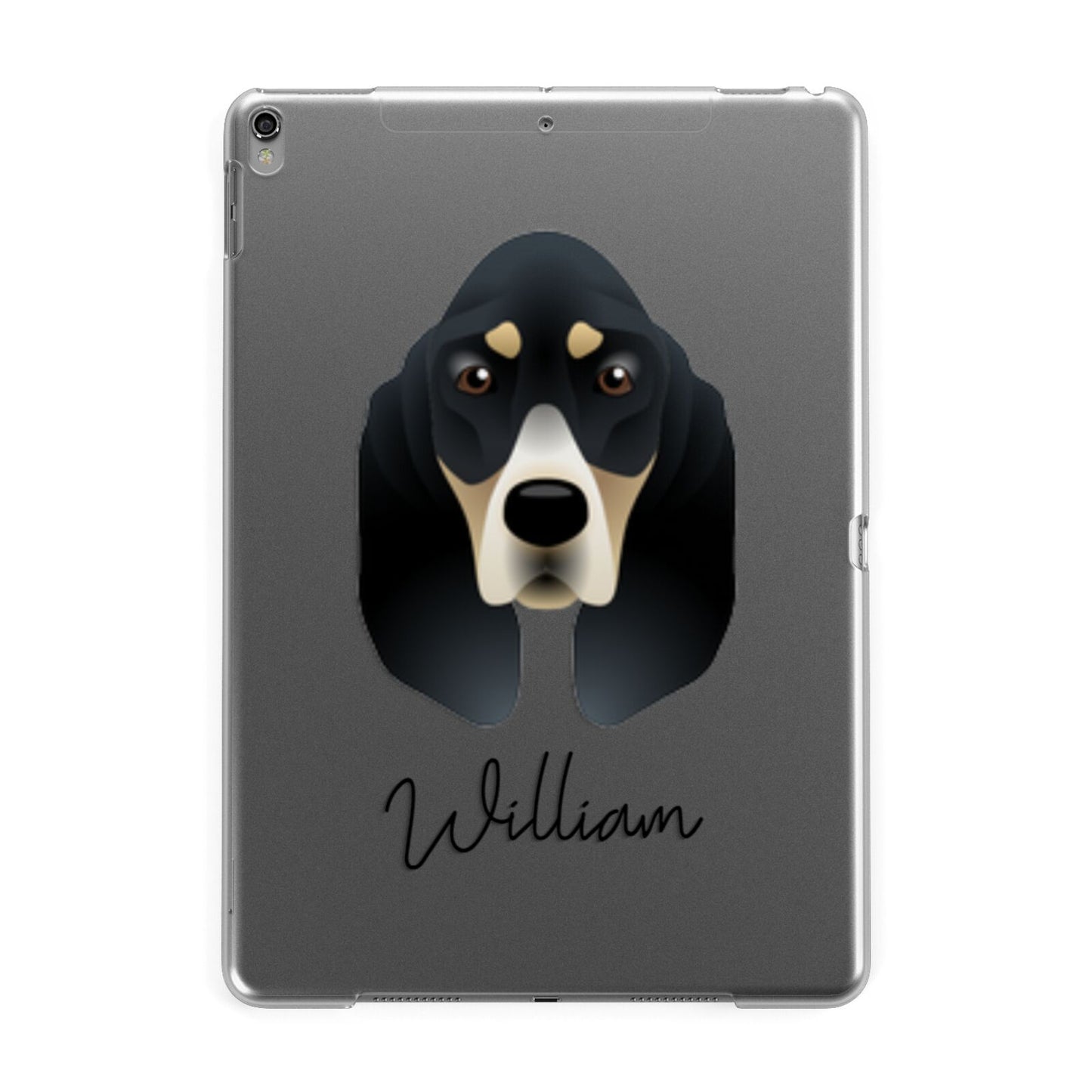 Basset Bleu De Gascogne Personalised Apple iPad Grey Case