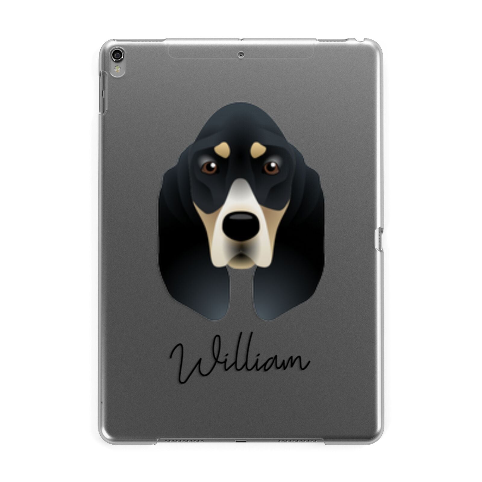 Basset Bleu De Gascogne Personalised Apple iPad Grey Case
