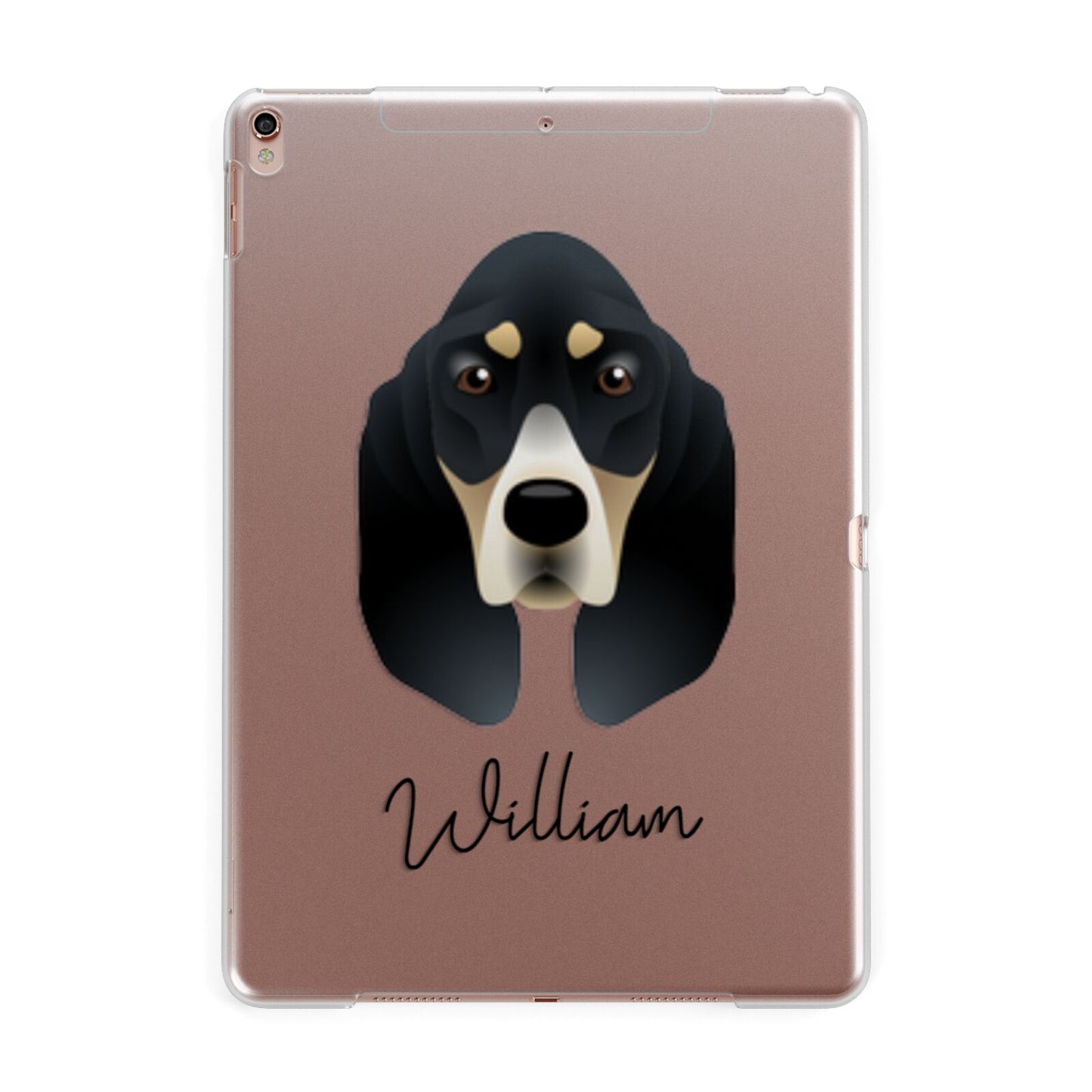 Basset Bleu De Gascogne Personalised Apple iPad Rose Gold Case