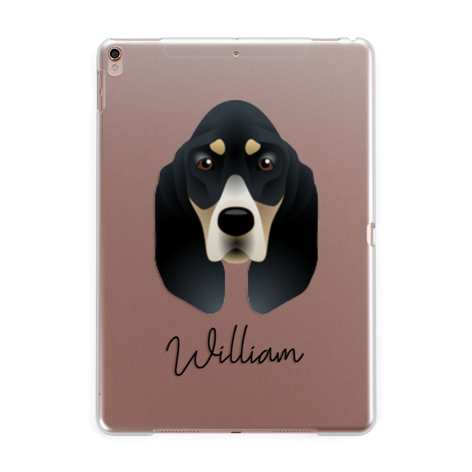 Basset Bleu De Gascogne Personalised Apple iPad Rose Gold Case