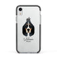Basset Bleu De Gascogne Personalised Apple iPhone XR Impact Case Black Edge on Silver Phone