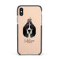 Basset Bleu De Gascogne Personalised Apple iPhone Xs Impact Case Black Edge on Gold Phone