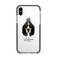 Basset Bleu De Gascogne Personalised Apple iPhone Xs Impact Case Black Edge on Silver Phone